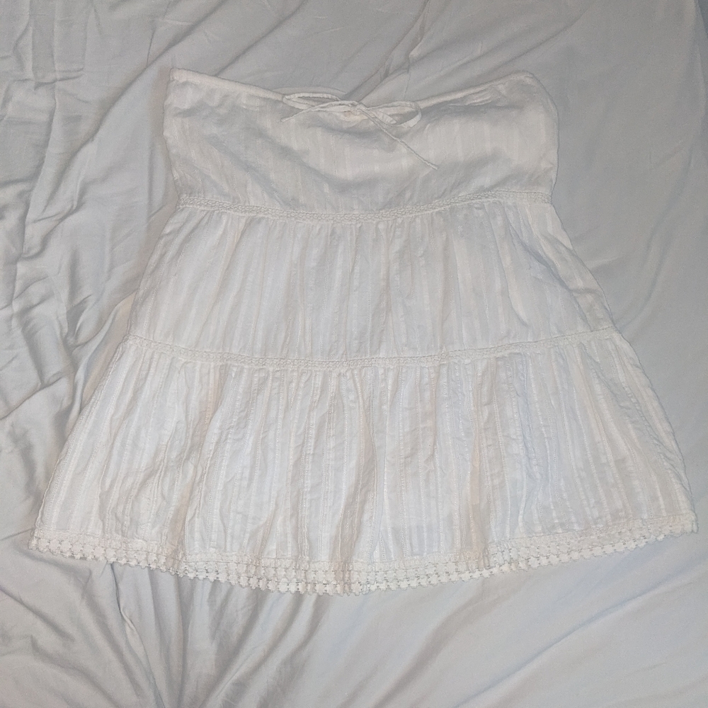 Vintage DCC Three Tiered Lace Trim Midi Skirt